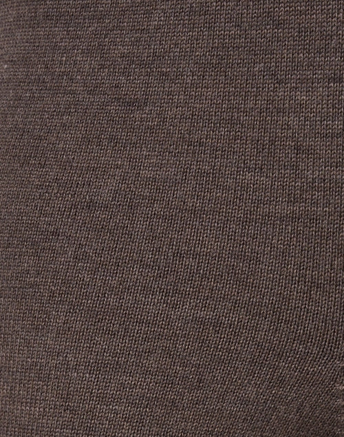 Stylish Epopea Pull - on Brown 100% Wool Wide - Leg Pants