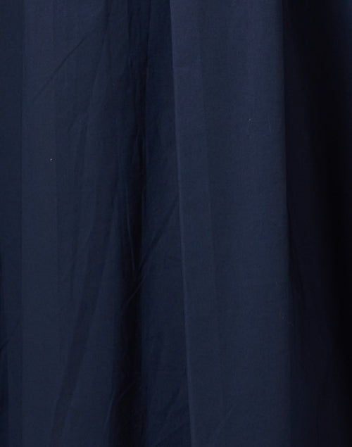 Navy Blue Cotton Women's Shirt Style Dress Named Natalia