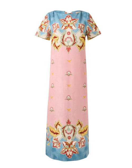 Stylish Adria Dress with Exquisite Pink and Blue Print