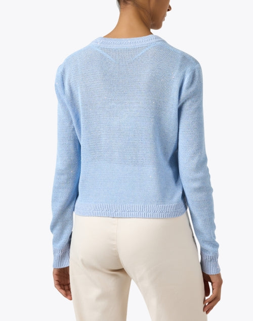 Kobi Halperin Anthia Light Blue Sequined Knit Cardigan for Women's Fashion