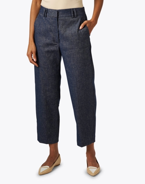 Talia Indigo Comfortable Straight Leg Ankle Pants for Effortless Style