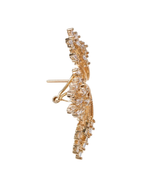 Luxurious Crystal and Gold Plated Clip-On and Post Stud Earrings