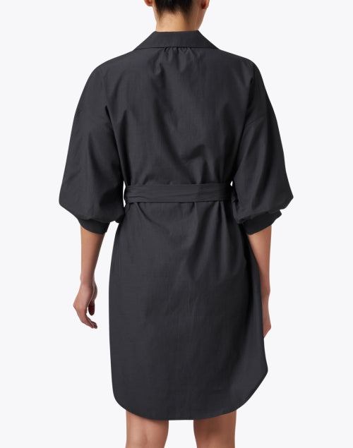 Stylish Kate Black Mini Dress with 3/4 Puff Sleeves
