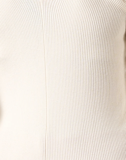 Ivory Knit V-Neck Elbow Sleeve Oceano Top by Weekend Max Mara