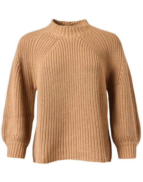 Apiece Apart's Cozy Camel Cotton Ribbed Relaxed-Fit Sweater