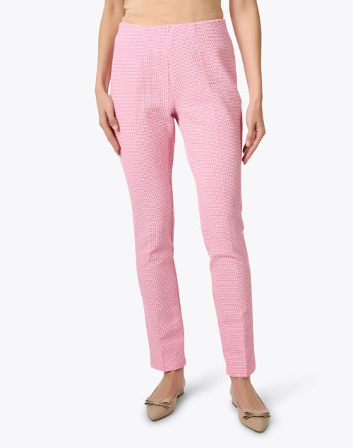 Emma Pink Seersucker Pull - On Women's Casual Trousers