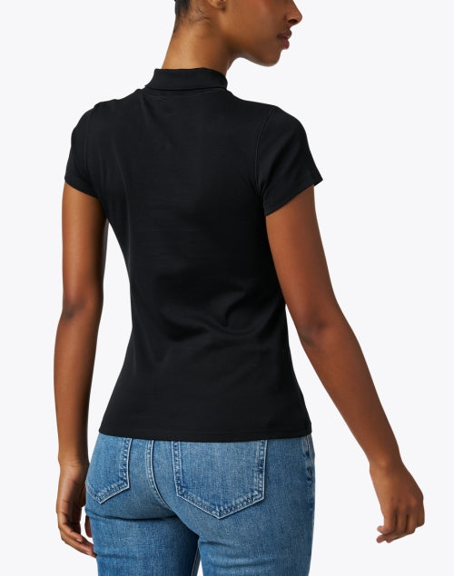 Navy Blue Knitted Women's Short Sleeve Top - A Classic Wardrobe Essential