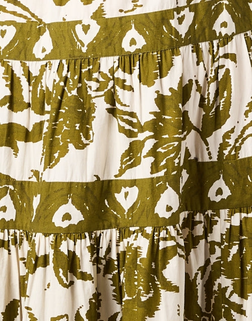 Stylish Shelby Tropical Green Printed Women's Dress