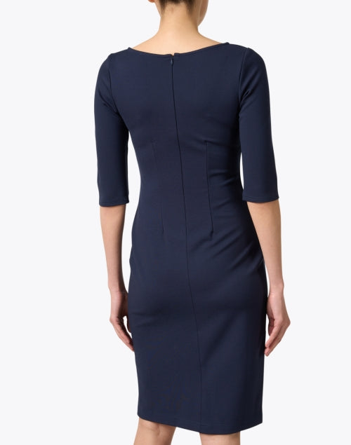 Navy Blue Ponte Material Women's Maggie Dress by Chloe Kristyn