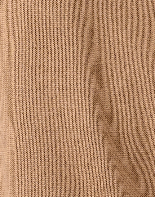 Monterey Relaxed Camel Cotton Knit Sweater for Fall