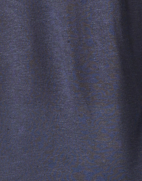 Stylish Navy and White Floral-Embroidered Relaxed Top