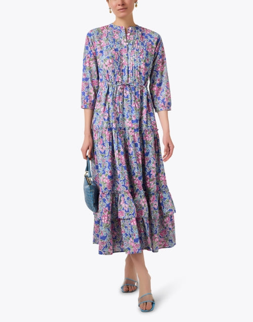 Bazaar Fashionable Multi - Patterned Cotton Maxi Dress