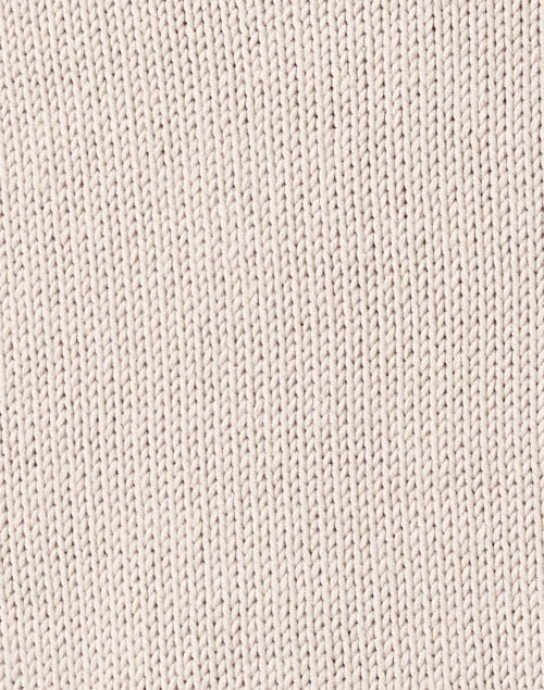 Stylish Beige Zip-up Sweater with Contrast Stitch and Ribbed Trim