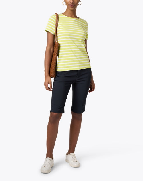 Navy Heather Premier Stretchable Cotton Shorts for All - Day Comfort