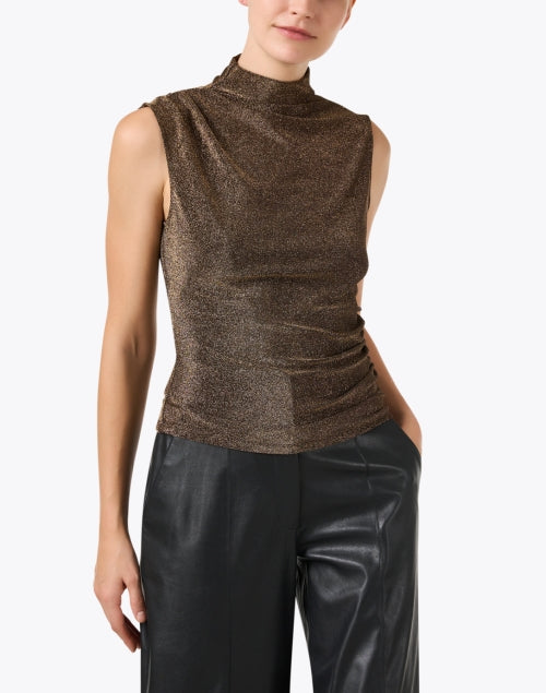 Veronica Beard Mylie Gold Sleeveless Women's Fashion Top