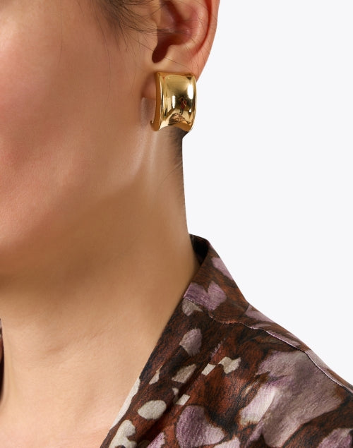 Stylish Gold Clip-On Hoop Earrings for Everyday Elegance