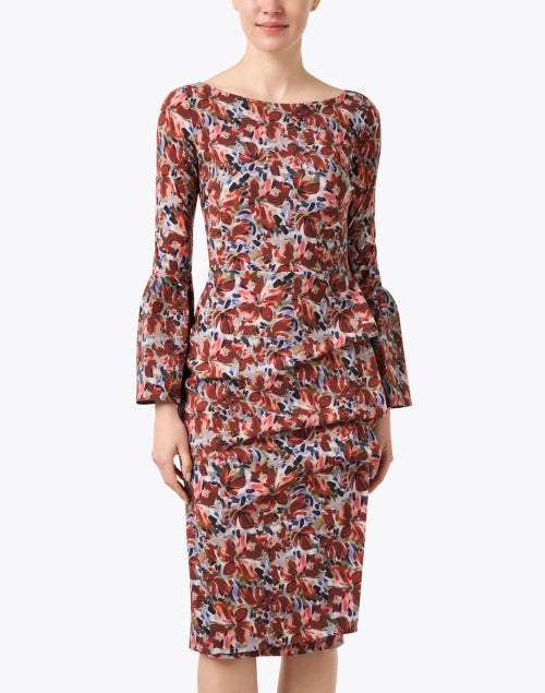 Stylish Addax Red Floral Print Women's Dress for Elegant Occasions