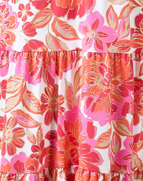 Jude Connally's Effortless Portia Vibrant Multi - Floral Print Midi Dress