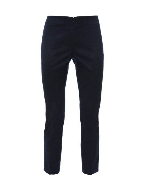 Jerry Men's Navy Blue Stretchable Sateen Dress Pants