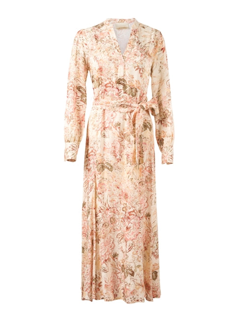 Stunning Miwa Pink Floral Print Women's Maxi Dress