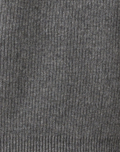 Stylish Grey Cashmere Men's Henley Knit Sweater for Seasonal Wear