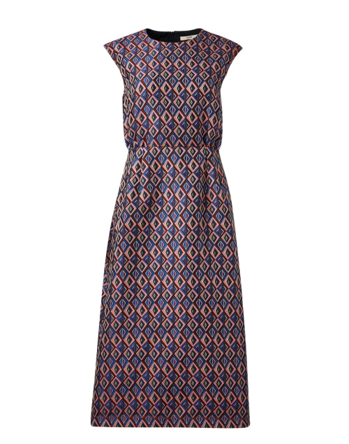 Stylish Multi - Printed Midi A - Line Dress for All Occasions