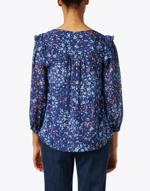 Shoshanna Women's Clover Navy Multi - colored Printed Casual Top