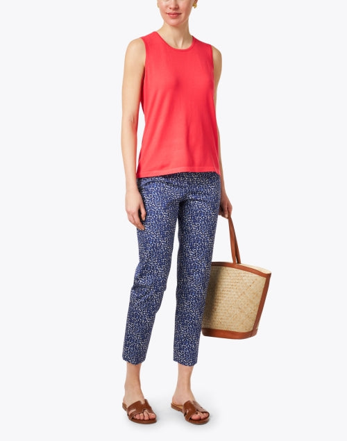 J'Envie Coral Pink Sleeveless Knit Women's Top