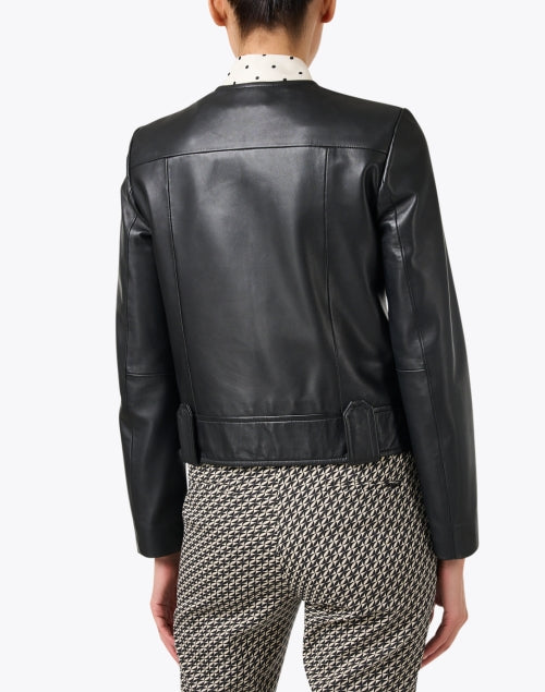 Stylish Women's Black Nappa Leather Fall Jacket