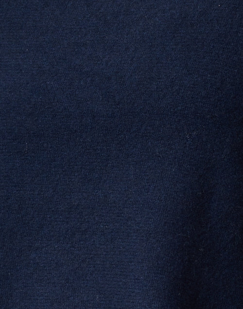 Cozy Midnight Blue Lightweight Cashmere Ruana Poncho