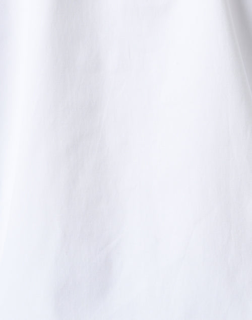 Elegant Kate White Collared V-Neck Blouson Sleeve Top
