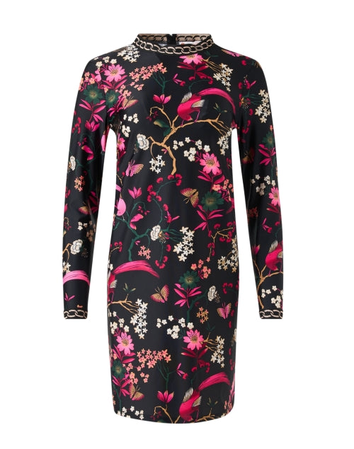 Stylish Cameron Black Floral Pull - on Dress for Everyday