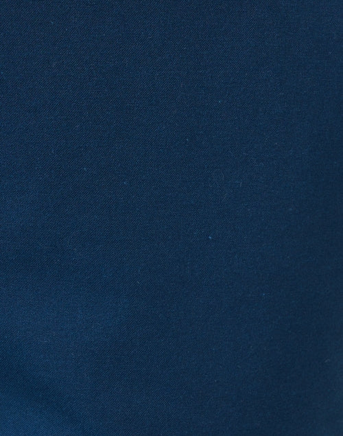 Stylish Men's Manhattan Blue Cotton Stretch Blend Ankle-Length Tailored Pants