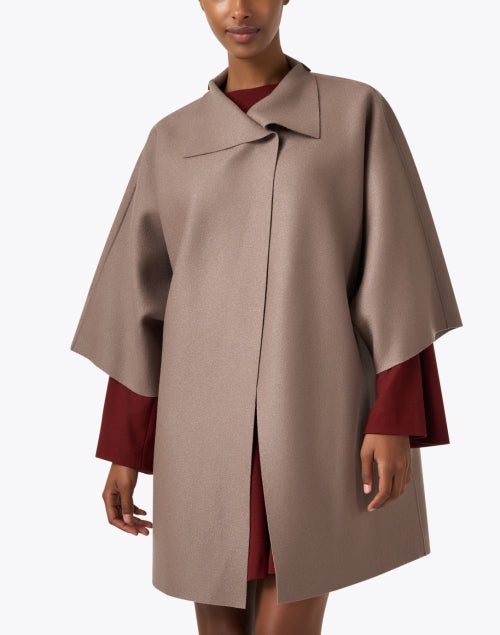 Stylish Taupe Harris Wharf London Wool Coat for Cold Weather