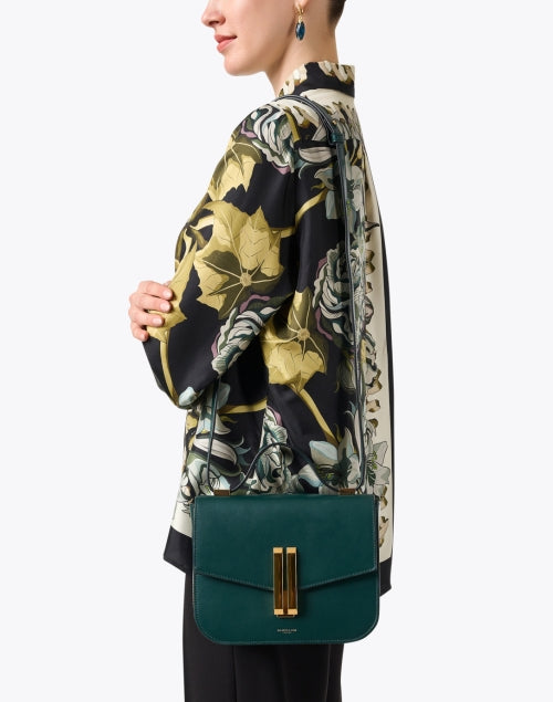 Stylish Vancouver Forest Green Leather Women's Crossbody Handbag