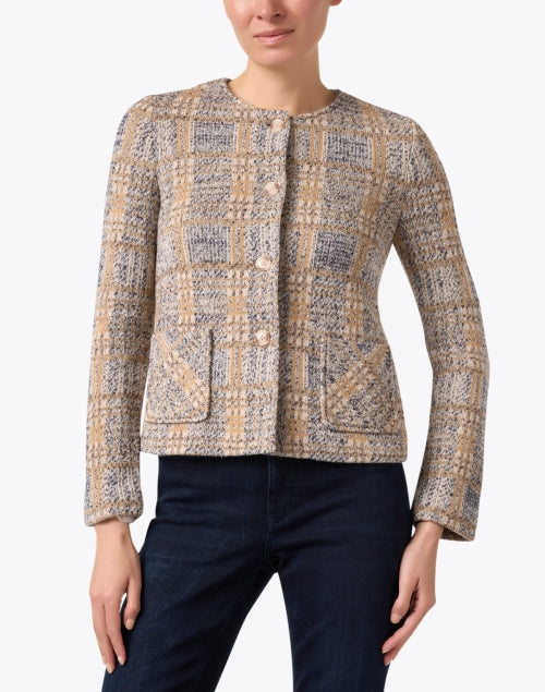 Reve Stylish Multi Plaid Fashion Jacket for New Season
