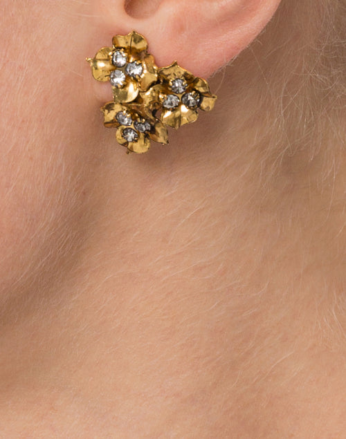 Exquisite Maye Gold and Sparkling Crystal Stud Earrings for All Occasions