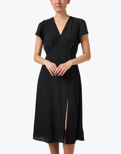 Elegant Dawarina All-Day Wear Black Silk Dress