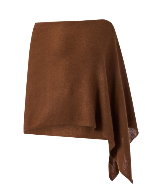 Soft Light Brown Cashmere Ruana Poncho for Cool Weather