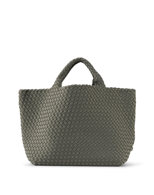 Stunning Medium-Sized Green Woven Neoprene Handbag from St. Barths
