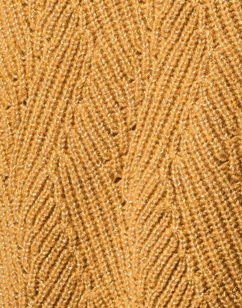 Stylish Oita Metallic Golden Knit Sweater for Fashionable Wear