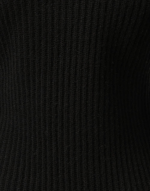 Madeleine Thompson's Stylish Black Wool Cashmere Blend Knit Sweater Dress
