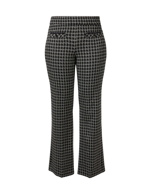 Faith High - Quality Black and White Tweed Women's Straight - Leg Pants