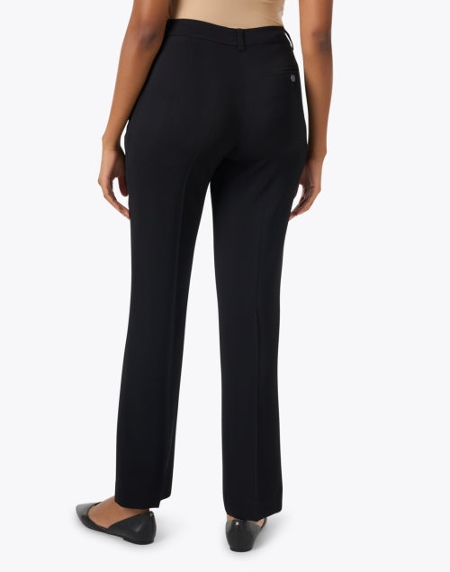 Stylish Black Straight-Leg Pleated Trousers by Emporio Armani