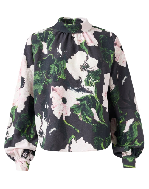 Stylish Black Multi - Floral Women's Top for All - Day Comfort