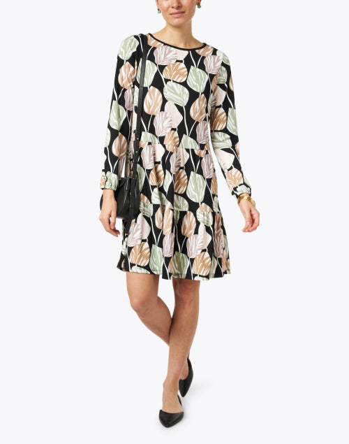 Marc Cain Multi - Print Relaxed Trapeze Tiered Mini Dress for Effortless Style