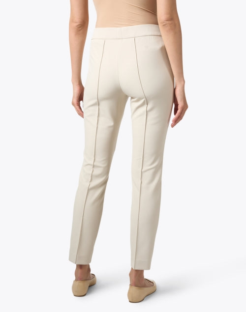 Lafayette 148 New York Gramercy Beige Stretchable Pintuck Design Business and Casual Trousers