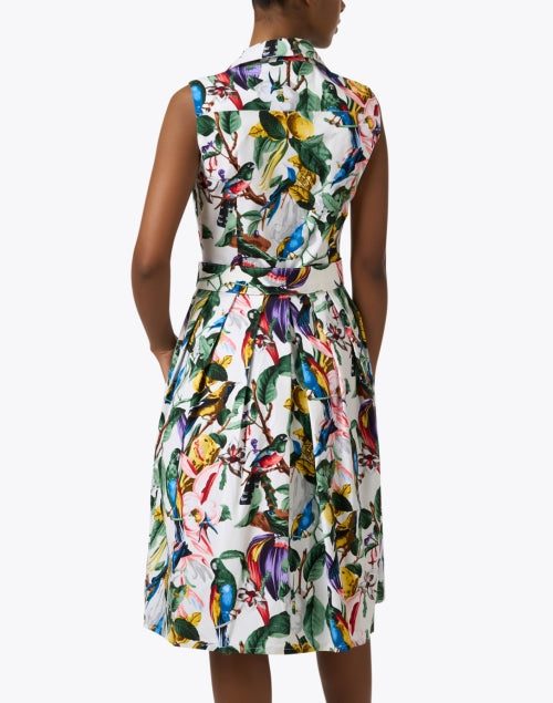 Stylish Audrey White Multi - Print Women's Dress for Various Occasions