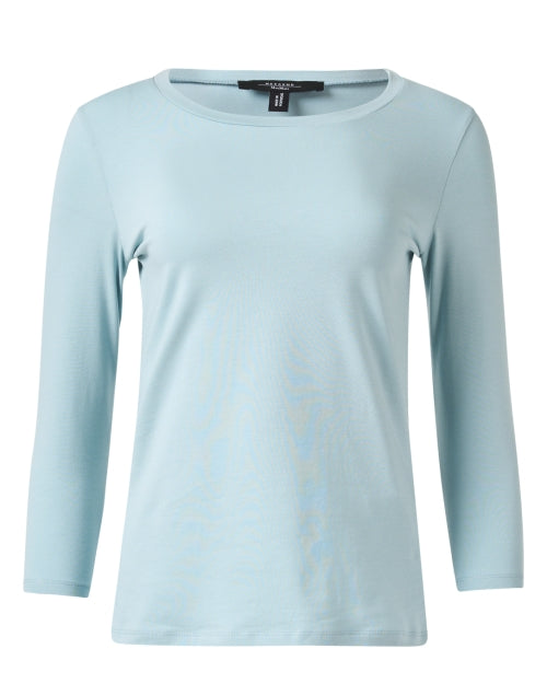 Weekend Max Mara Multia Pastel Teal Women's Knit Jersey Top for Weekend Wear
