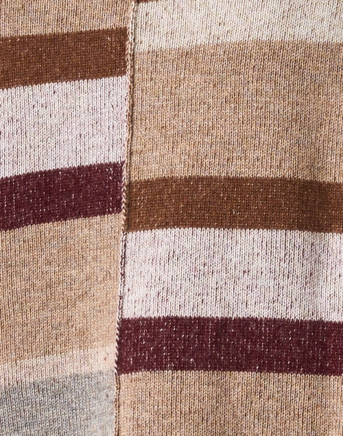 Stylish Neutral Color - Blocked Wool - Cashmere Women's Sweater
